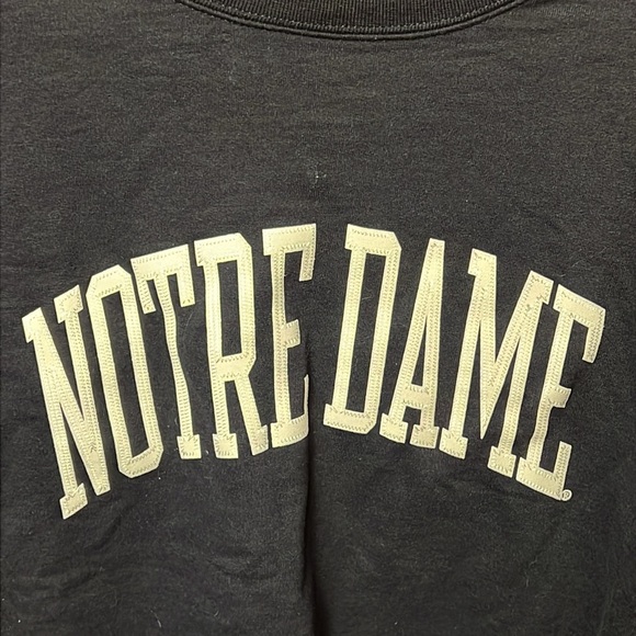 Vintage Notre Dame Champion Unisex Crewneck Sweatshirt Stitched Navy Blue Md Y2K - Picture 2 of 8